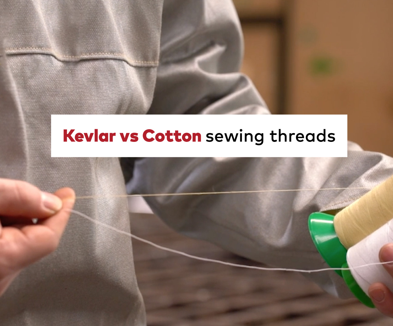 Kevlar thread, that’s why it makes heat-resistant and welding gloves protective and durable